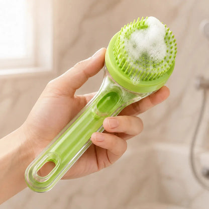 Pet Bath Brush with Built-in Shampoo Dispenser