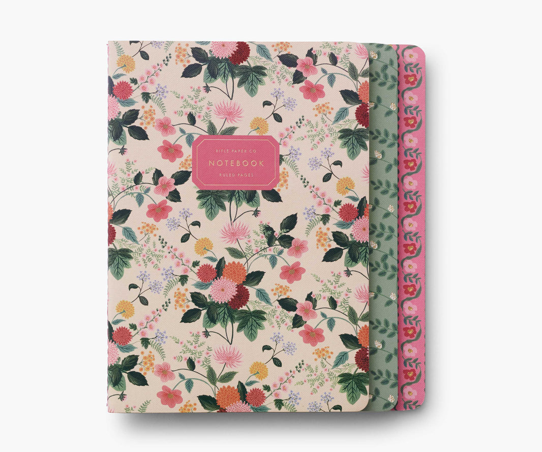 Genähtes Notizbuch-Set – Dahlie