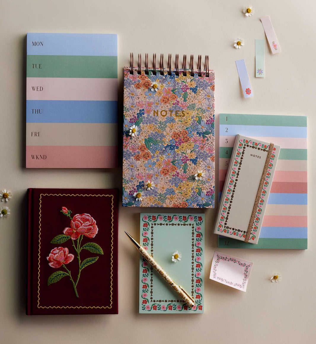 Besticktes Journal - Rosen