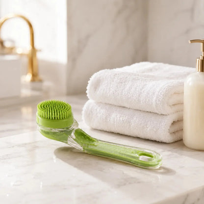 Pet Bath Brush with Built-in Shampoo Dispenser