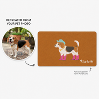 Beagle Pink Boots Doormat