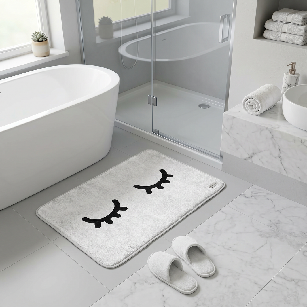 Eyelashes Bath Mat