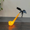 Dragon Flame Decor 3D Dragon Flame Book Nook Flying Fire Dragon Statue Unique Christmas Birthday Gift for Dragon Lovers Home USe