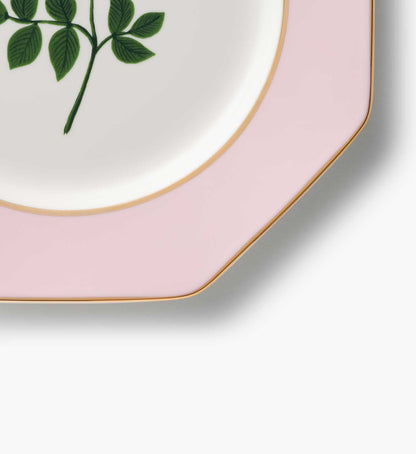 Porcelain Dessert Plate Set - Roses