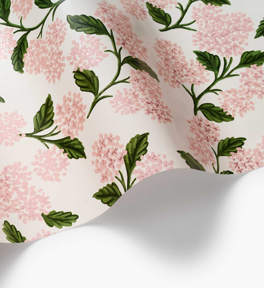 Geschenkpapierrolle – Rosa Hortensie