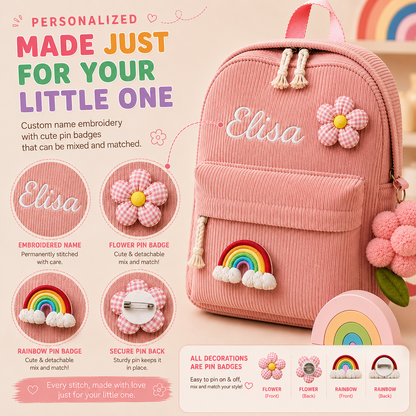 Personalized Meadow Corduroy Backpack