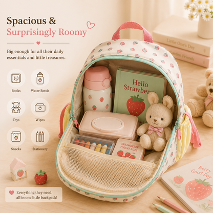 Personalized Strawberry Toddler Backpack
