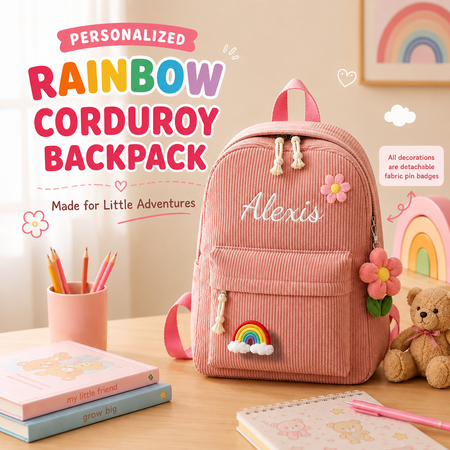 Personalized Meadow Corduroy Backpack