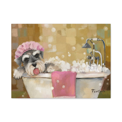 Bath Time Shiba Canvas