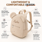 Personalized Corduroy Bear Kids Backpack