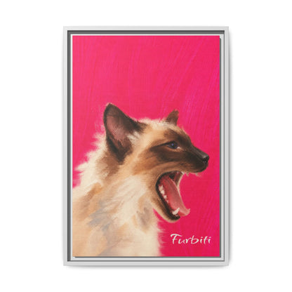 Helles rosa Katzenportrait