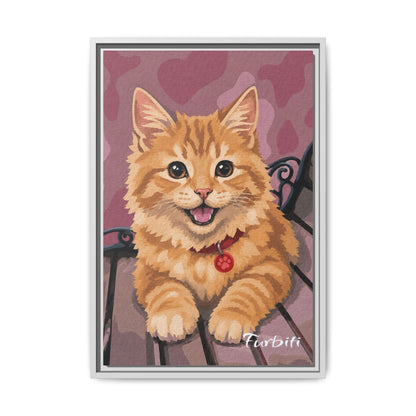 Katzenporträt rosa Herzen