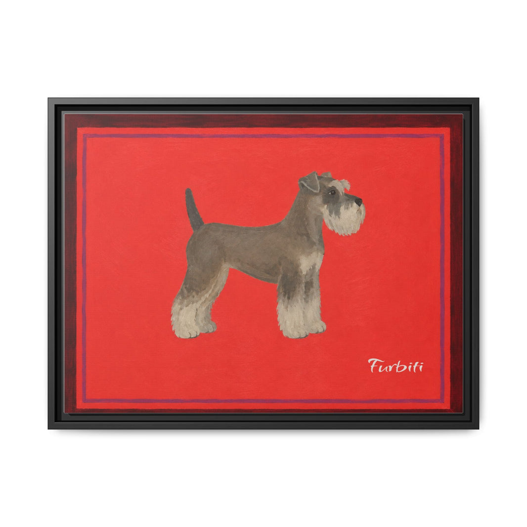 Red Schnauzer Landscape Canvas
