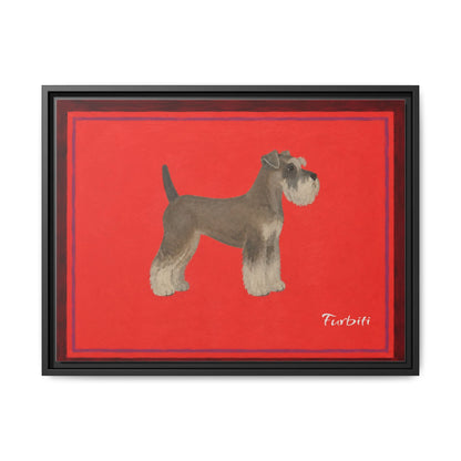 Red Schnauzer Landscape Canvas
