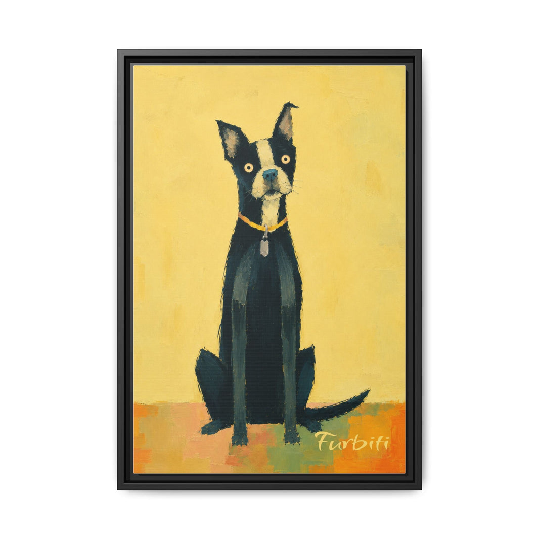 Yellow Pop Art Dog Portrait