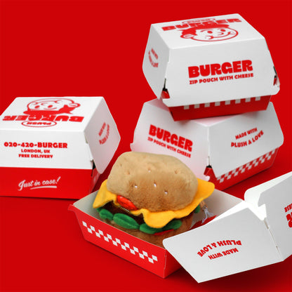 Burger Plush Zip Pouch