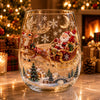 🎅Magical Christmas  Glass Cup Collection – Santa, Reindeer, Snowman & Christmas Tree
