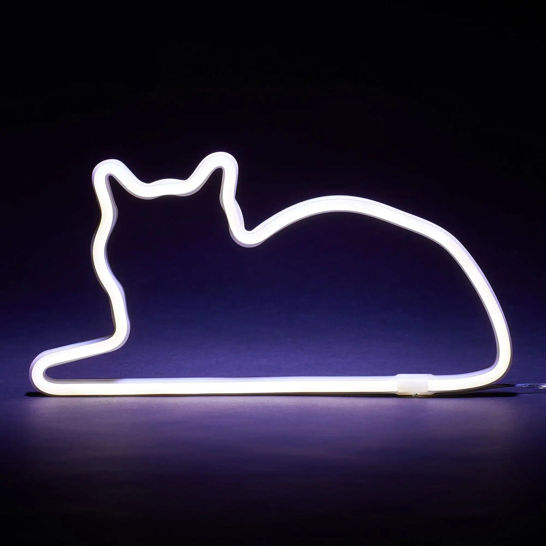 Katzenlicht Sitzende LED-Neonleuchte > Sitzende