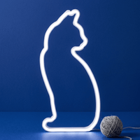 Cat Light Sitting LED Neon Light > Upright