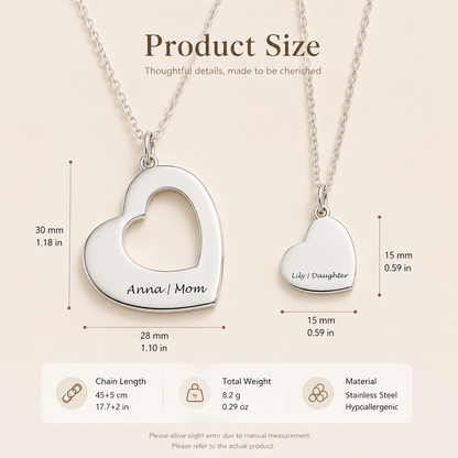 Personalized Mother & Daughter Necklace Set
