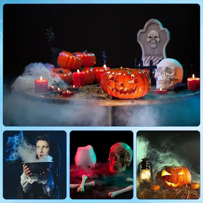 🎃 Halloween Magic Mist Maker – 12 LED Lights for Cauldrons, Fountains & Spooky Décor