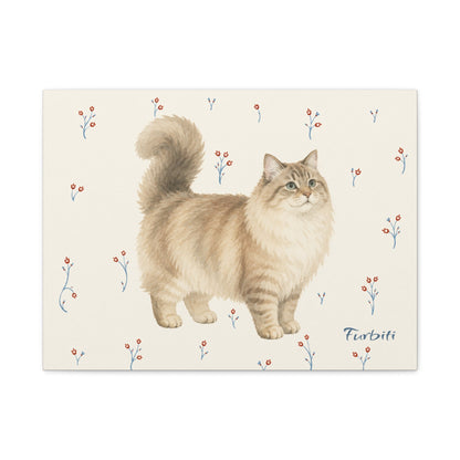 Cremefarbener Pomeranian auf Leinwand