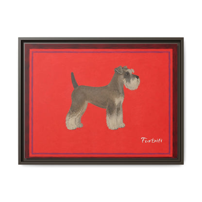 Red Schnauzer Landscape Canvas