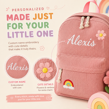 Personalized Meadow Corduroy Backpack