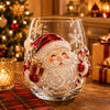 🎅Magical Christmas  Glass Cup Collection – Santa, Reindeer, Snowman & Christmas Tree