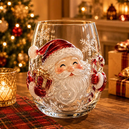 🔥🎁Christmas 3D Wine Glass Collection Gift Box Set✨🎅Magical Christmas  Glass Cup Collection