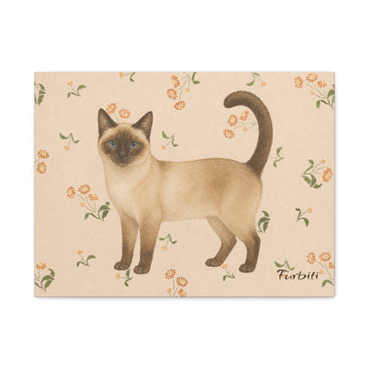 Floral Shiba Landscape Canvas