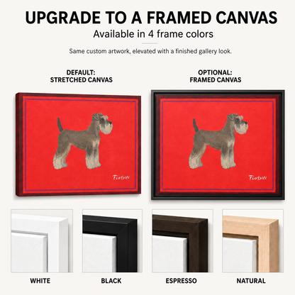 Red Schnauzer Landscape Canvas