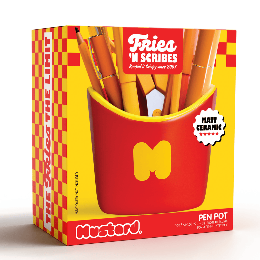 Fries 'N' Scribes Keramik-Stiftebecher