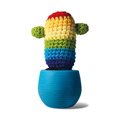 Lustiger Kaktus-Regenbogen: Häkel-Lernset