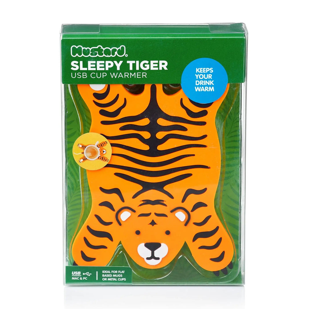 Fun Sleepy Tiger Coffee Mug Warmer