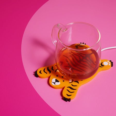 Lustiger Tiger Kaffeetassenwärmer zum Einschlafen