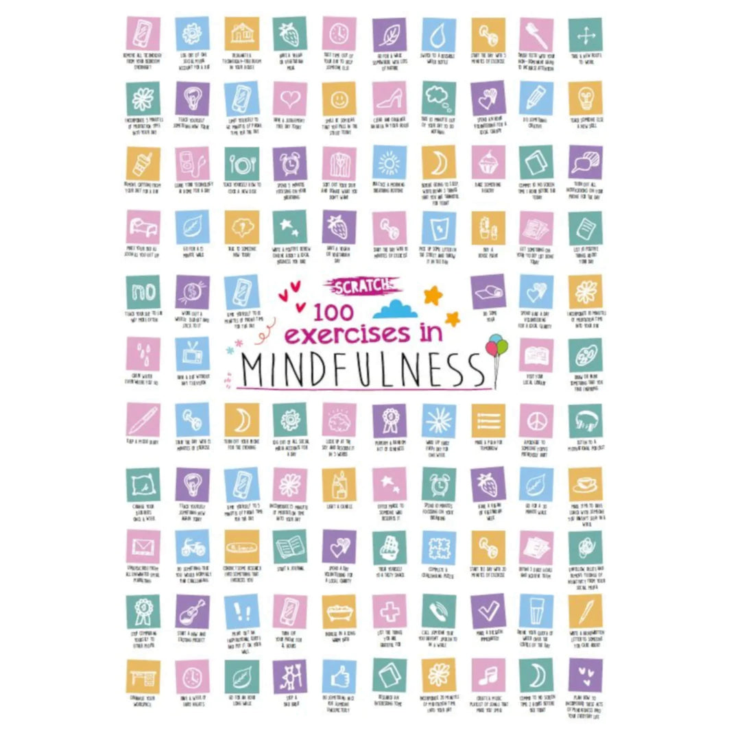 100 Day Mindfulness Challenge Scratch Poster