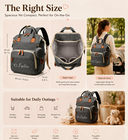 Personalized Multi-Function Diaper Backpack