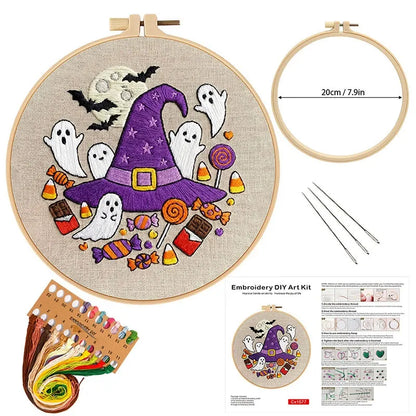 Halloween DIY Embroidery Craft Kit for Adults & Beginners