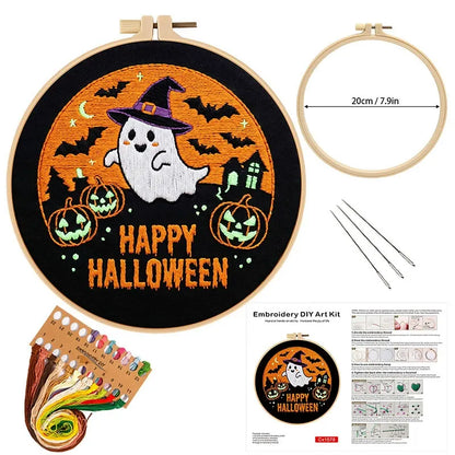 Halloween DIY Embroidery Craft Kit for Adults & Beginners