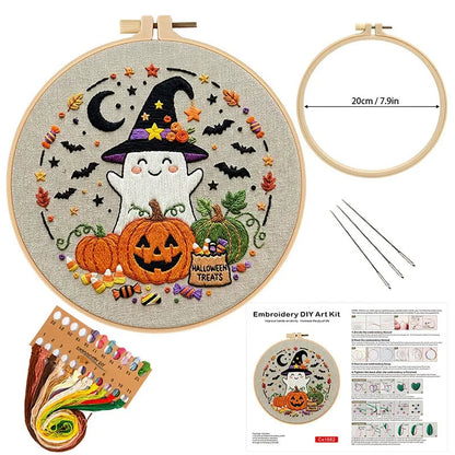 Halloween DIY Embroidery Craft Kit for Adults & Beginners