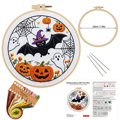 Halloween DIY Embroidery Craft Kit for Adults & Beginners