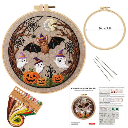 Halloween DIY Embroidery Craft Kit for Adults & Beginners