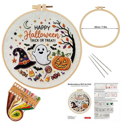 Halloween DIY Embroidery Craft Kit for Adults & Beginners