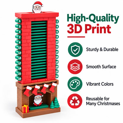 🎄24-Day Santa Chimney Christmas Countdown Calendar