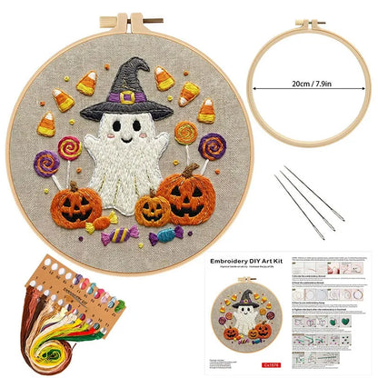 Halloween DIY Embroidery Craft Kit for Adults & Beginners
