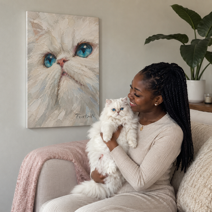 Porträt einer blauäugigen Katze