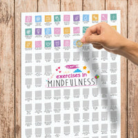 100 Day Mindfulness Challenge Scratch Poster