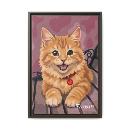 Katzenporträt rosa Herzen