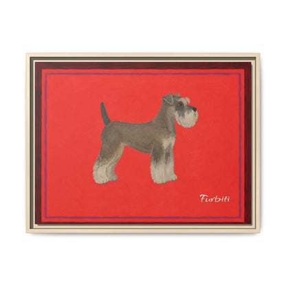 Red Schnauzer Landscape Canvas
